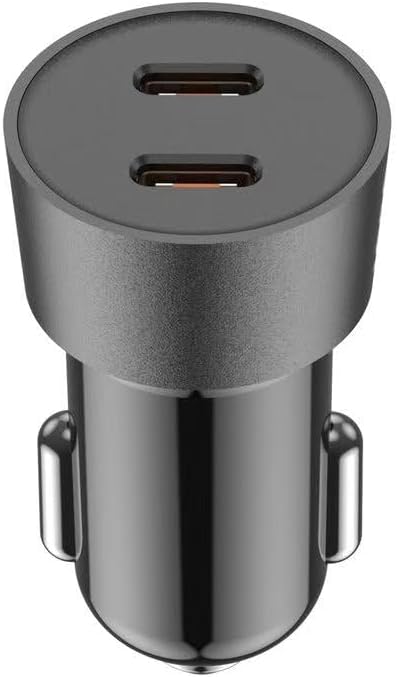 Budi Mini Car Charger PD 33W Fast Charger with 2 x USB-C Port and 1.2m 8Pin Cable