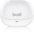 BUDI Noise Cancelling True Wireless Earphones - Adaptive ANC up to –25dB - Bluetooth 5.0 | Powerful Bass & Pure Sound - Touch Control | Charging Case - Compatible with iOS & Android – White