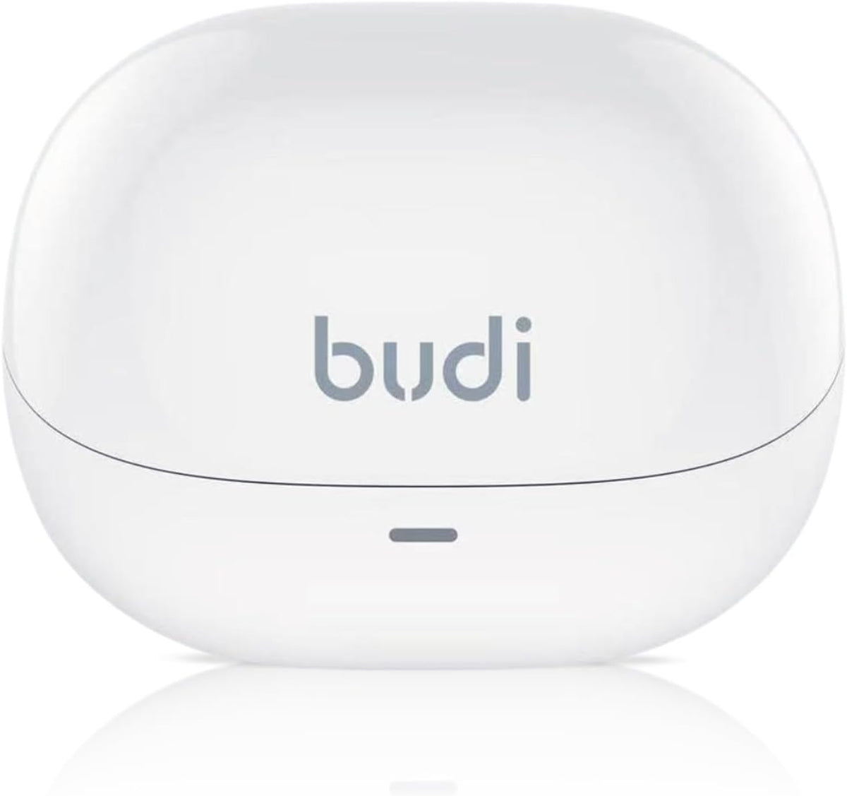 BUDI Noise Cancelling True Wireless Earphones - Adaptive ANC up to –25dB - Bluetooth 5.0 | Powerful Bass & Pure Sound - Touch Control | Charging Case - Compatible with iOS & Android – White
