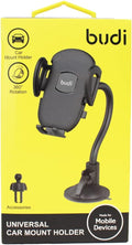 budi Universal Car Mobile Phone Mount, Suction Cup Dashboard-Window Holder with an extra Car Air Ventilation Bracket