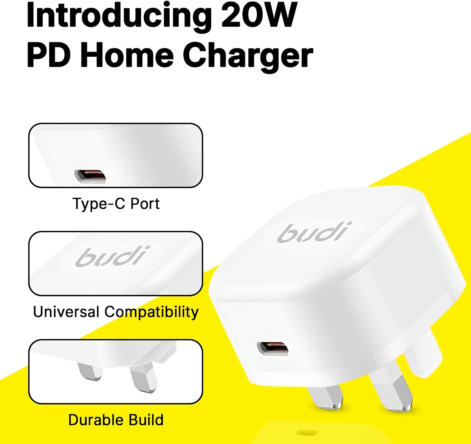 Budi - Mini 20W USB-C PD Home Charger