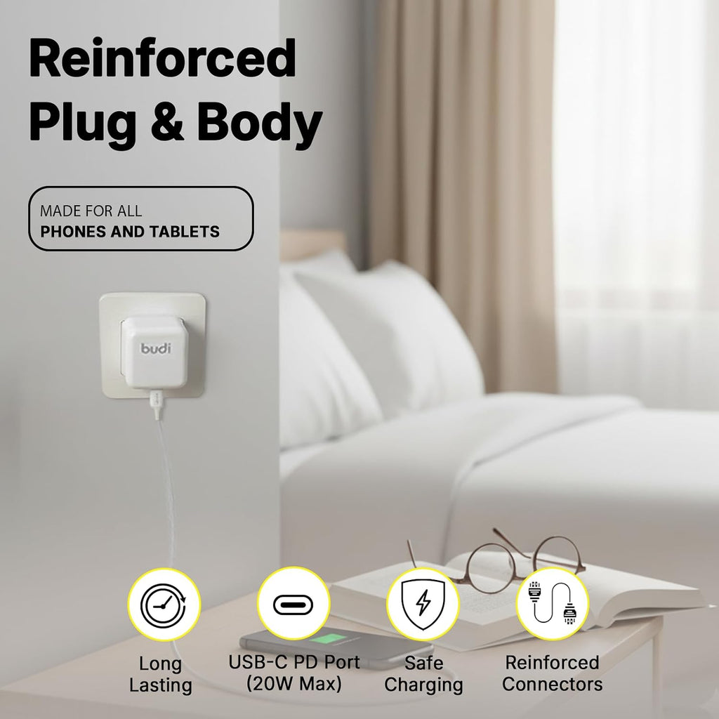 Budi - Mini 20W USB-C PD Home Charger