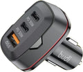 Budi 60W Dual USB-C PD & QC3.0 Car Charger: Fast & Efficient Charging for All Devices