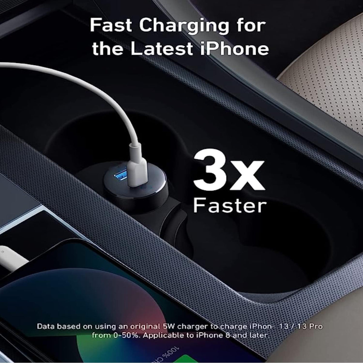 Samsung Car Charger, Budi 18PD Dual Port Fast USB C Car Charger 36W Aluminium Adaptor USB C Cable for Samsung Galaxy S20/S22