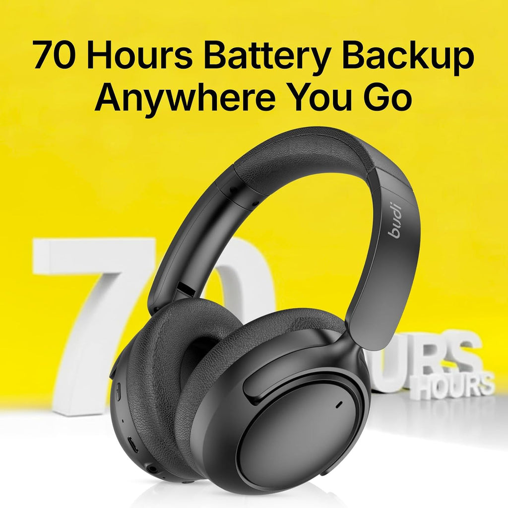 BUDI Wireless Noice Cancelling Stereo Earphones Black, EP51B